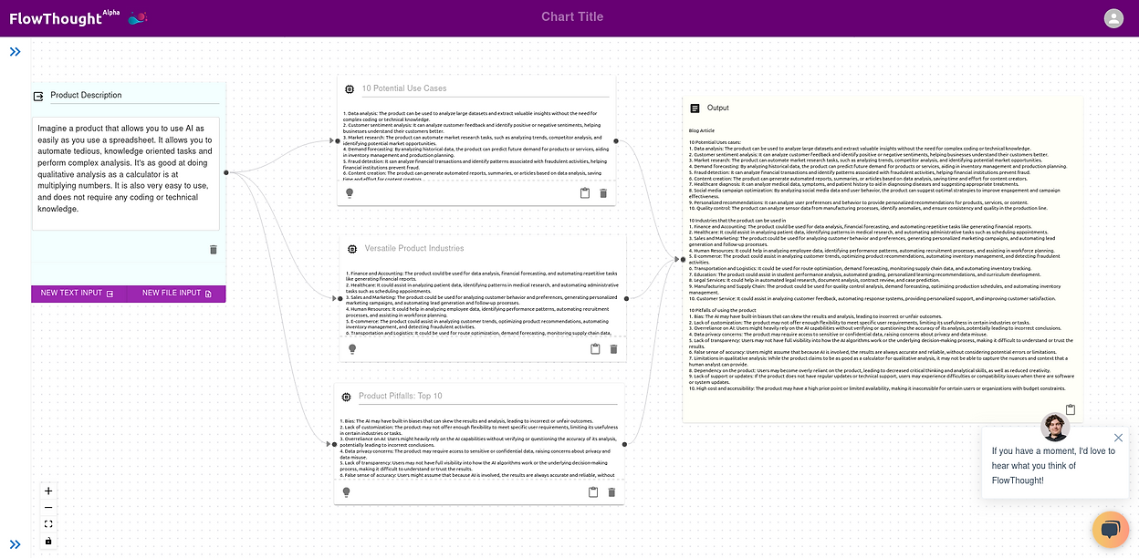 A screenshot of FlowThought - Automated Deep Analysis