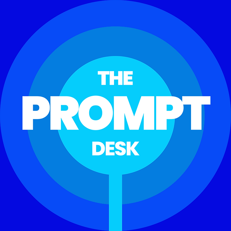 Logo for the Prompt Desk Podcast